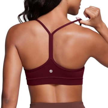 CRZ YOGA Butterluxe Women's Y Back Sports Bra Soft Support