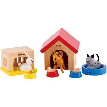 Family Pets Dollhouse Animal Set by Hape
