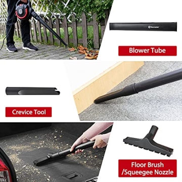 Vacmaster VBVB611PF 1101 6 Gallon 5 Peak HP Wet Dry Vacuum 1-1/4 Inch Hose Powerful Suction with Detachable Blower