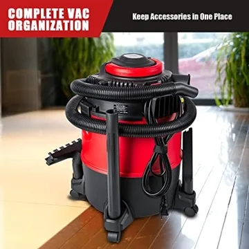 Vacmaster VBVB611PF 1101 6 Gallon 5 Peak HP Wet Dry Vacuum 1-1/4 Inch Hose Powerful Suction with Detachable Blower