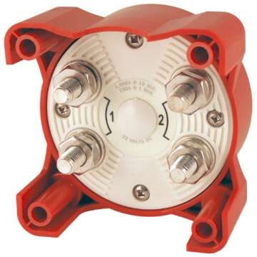 Blue Sea Systems 5510E e-Series Dual Circuit Battery Switch, Red