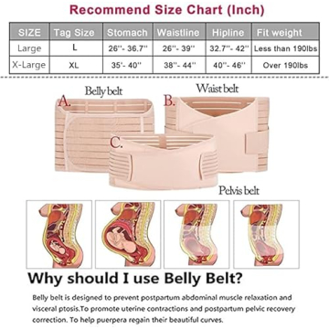 Postpartum Belly Band 3 Belts for Women C-Section Recovery