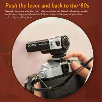 Godox Lux Junior Retro Camera Flash,GN12 6000K±200K CCT,Auto & Manual Modes 1/1-1/64 Flash Power,28mm Focal Length,for Fujifilm,for Canon,for Nikon, for Olympus, for Sony Camera
