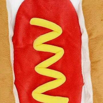 Hot Dog Pet Costumes Halloween Costumes, Fun Food Halloween Dog Cosplay Halloween Christmas Costumes Dog Clothes Party Costumes for Small Dogs, Puppies and Cats (Small)
