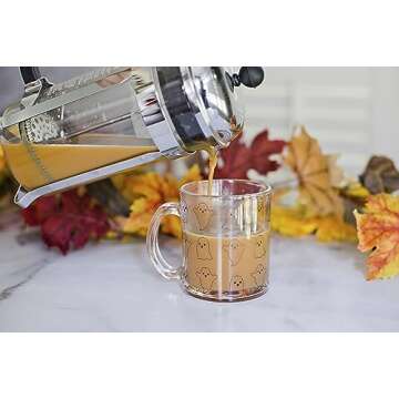 Pearhead Glass Ghost Mug for Halloween Coffee Lovers
