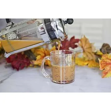 Pearhead Glass Ghost Mug for Halloween Coffee Lovers