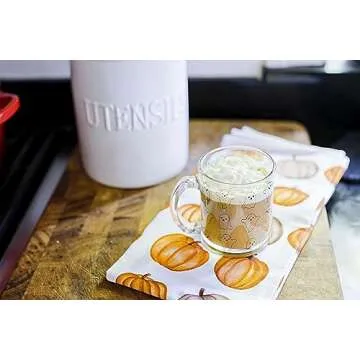 Pearhead Glass Ghost Mug for Halloween Coffee Lovers