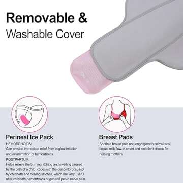 Pallesen Reusable Perineal Ice Packs, Perineal Cooling Pad, Postpartum Cold Packs, Cold and Hot Pack for Women After Birth and Delivery, Pregnancy & Hemorrhoid Pain Relief, Vaginal Discomfort