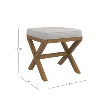 Hillsdale Somerset Backless Wood Vanity Stool for Any Room
