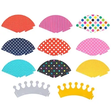 Vesil Colorful Birthday Party Hats for Kids and Adults