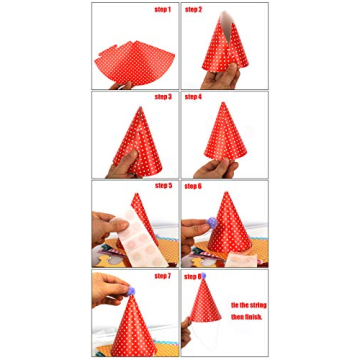 Vesil Colorful Birthday Party Hats for Kids and Adults
