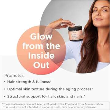 Designs for Health Whole Beauty Collagen - Collagen Peptides, Silica & Biotin Powder to Support Hair...
