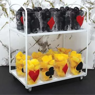 24 Casino Party Shot Cups, Mini 2 oz Plastic Shot Glasses Casino Party Decoration, Game Night Party Decoration, Poker Party Decoration, Las Vegas Party Decoration, Casino Uno Birthday Party Decoration