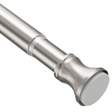 Amazer Spring Tension Shower Curtain Rod – Rust-Resistant, Adjustable, No Drill