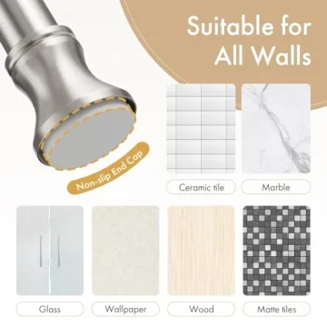 Amazer Spring Tension Shower Curtain Rod for Easy Installation