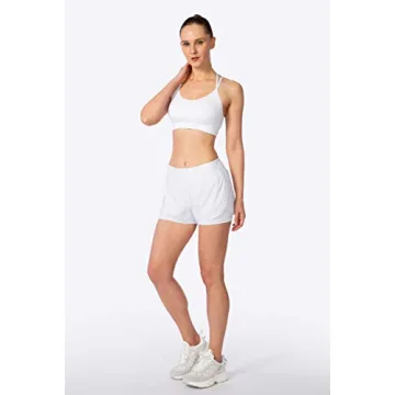 Soothfeel Women's 2 in 1 Running Workout Shorts