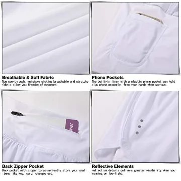 Soothfeel Women's 2 in 1 Running Workout Shorts