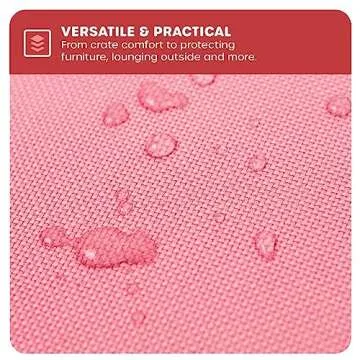 Downtown Pet Supply Dog Crate Pad, X-Large, 42 x 27, Dark and Light Pink, Waterproof, Ripstop Nylon Fabric, Chew Proof, Machine Washable