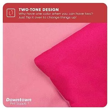 Downtown Pet Supply Dog Crate Pad, X-Large, 42 x 27, Dark and Light Pink, Waterproof, Ripstop Nylon Fabric, Chew Proof, Machine Washable