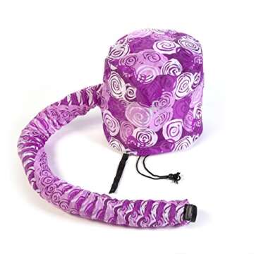 Bonnet Hair Dryer Attachment Hair Flair Deluxe Softhood (Multi-colored Pinks)
