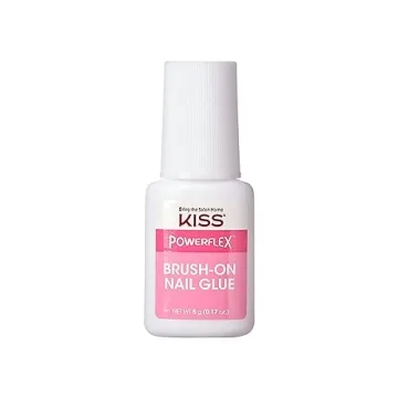 KISS PowerFlex Brush-On Nail Glue - Strong, Flexible Adhesive