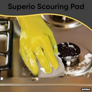 Superio Scouring Pad Pack of 24 - Non-Scratching Natural Sisal Cleaning Scrub Pads, Eco-Friendly Resuable Kitchen Scrubbing Pads