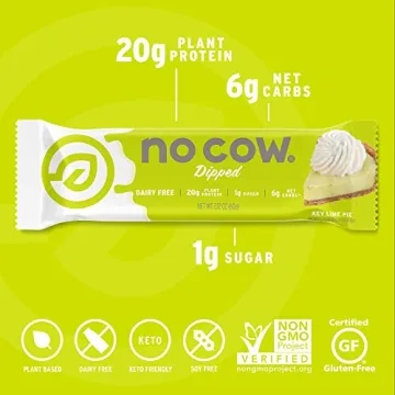 No Cow High Protein Bars Variety Pack - Vegan, Gluten-Free & Delicious