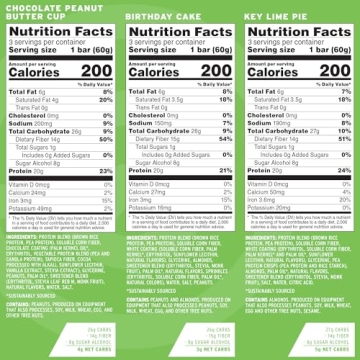 No Cow High Protein Bars Variety Pack - Vegan, Gluten-Free & Delicious