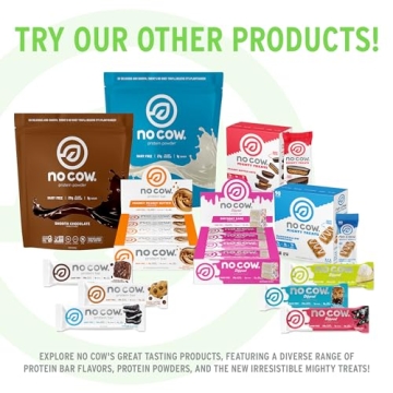 No Cow High Protein Bars Variety Pack - Vegan, Gluten-Free & Delicious