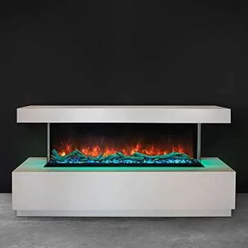 Modern Flames Landscape Series Pro MultiView 3-Sided Wall Mount/Built-In Electric Fireplace (LPM-6816-TH-WTC/LP), 68-Inch, Wireless Thermostat & Full Wall Control