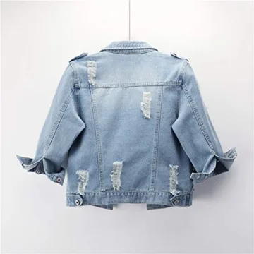 Hixiaohe Women Retro Denim Jacket for Casual Elegance