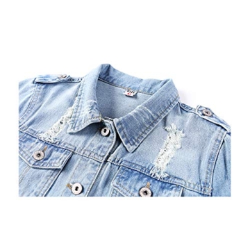 Hixiaohe Women Retro Denim Jacket for Casual Elegance