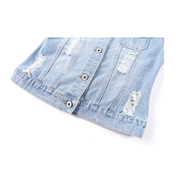 Hixiaohe Women Retro Denim Jacket for Casual Elegance