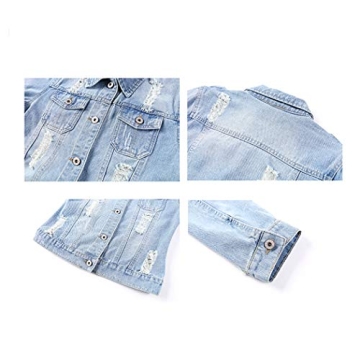 Hixiaohe Women Retro Denim Jacket for Casual Elegance