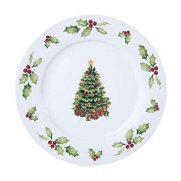 Pfaltzgraff Christmas Day Dinnerware Set, Service For 8, White