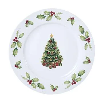 Pfaltzgraff Christmas Day Dinnerware Set, Service For 8, White