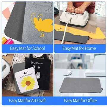 Heat Press Mat Compatible with Cricut Easy Press 2, Easy Press Mat 12”X12” for T Shirt HTV Vinyl Craft Ironing Transfer Projects (12"x12"-1 Mat)