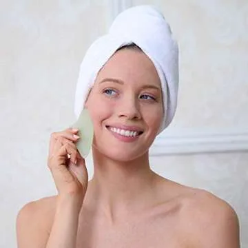 DAILY CONCEPTS Gua Sha Jade Facial Tool, 1 Count