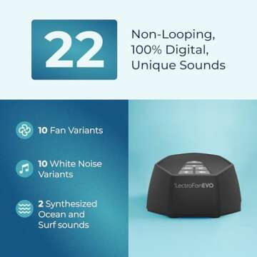 LectroFan EVO White Noise Machine - Compact & Versatile