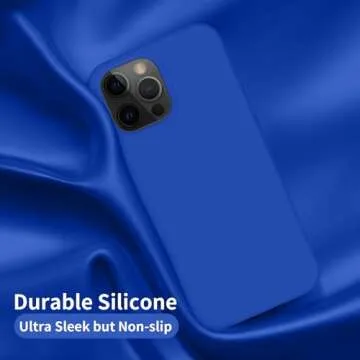 Cordking Designed for iPhone 13 Pro Max Case, Silicone Ultra Slim Shockproof Protective Phone Case with [Soft Anti-Scratch Microfiber Lining], 6.7 inch, Klein Blue