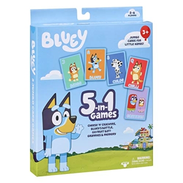 Bluey 5 in 1 Card Game Set for Family Fun