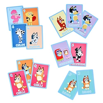 Bluey 5 in 1 Card Game Set for Family Fun