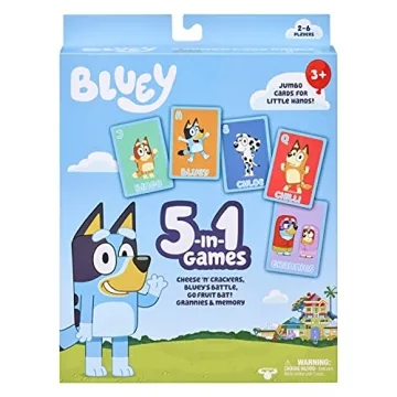 Bluey 5 in 1 Card Game Set for Family Fun
