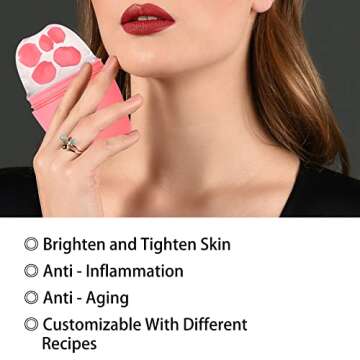 2Pack Ice Roller for Face, Evmliy Silicone Ice Face Roller to Tighten and Lift skin for Face & Eye P...