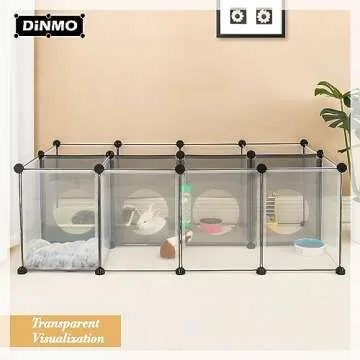 DINMO Rabbit Playpen, Guinea Pig Cages, Hamster Cages, Interesting Game Holes Design for Small Anima...