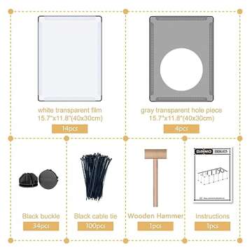 DINMO Rabbit Playpen, Guinea Pig Cages, Hamster Cages, Interesting Game Holes Design for Small Animal, Bunny, Ferret, Hedgehog, DIY, Expanded, Portable, Exercise Fence, 61.4 x 25.4 x 16.4 inches