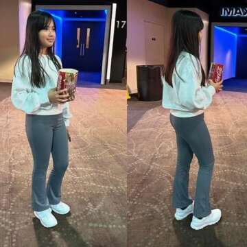 BIG ELEPHANT Girls Flare Leggings Kids Bell Bottoms High Waisted Bootcut Yoga Dance Flared Pants