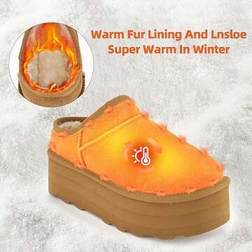 Stylish JZTBC Platform Boots for Women with Cozy Fur Lining