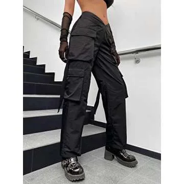 Floerns Women's Adjustable Asymmetrical Cargo Pants