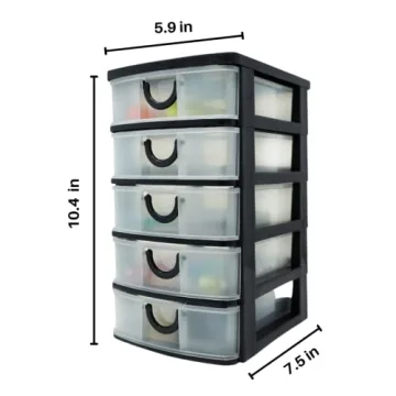 Massca 5 Drawer Organizer for Crafts and Office Storage